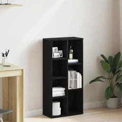 vidaXL Boekenkast 50x25x104 cm bewerkt hout zwart eikenkleurig