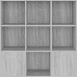 vidaXL Boekenkast 98x30x98 cm grijs sonoma eikenkleurig