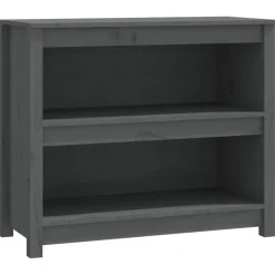 vidaXL Boekenkast 80x35x68 cm massief grenenhout grijs