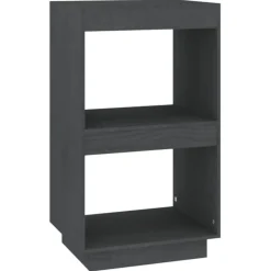 vidaXL Boekenkast 40x35x71 cm massief grenenhout grijs