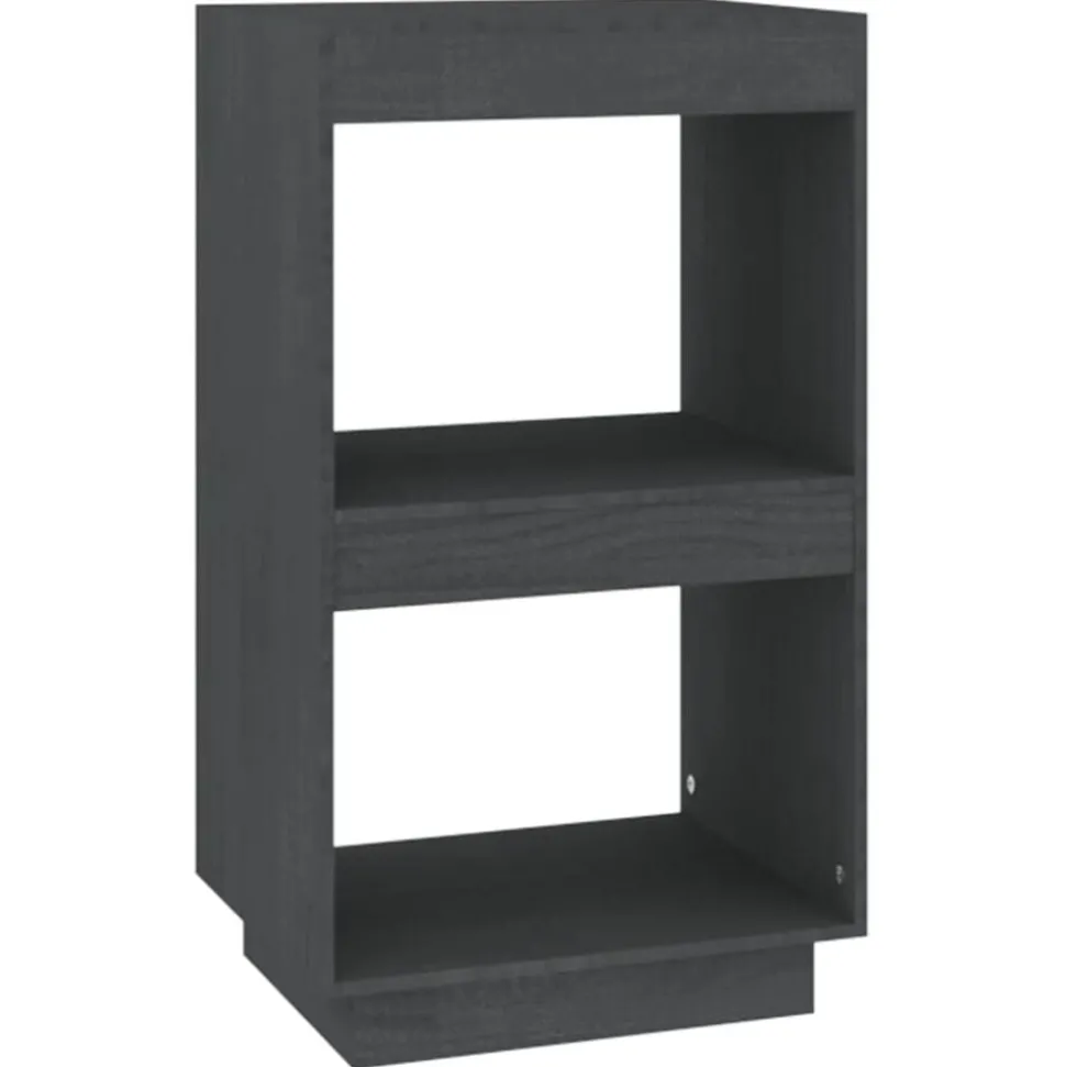 vidaXL Boekenkast 40x35x71 cm massief grenenhout grijs