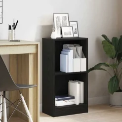 vidaXL Boekenkast 40x24x76 cm spaanplaat zwart eikenkleurig