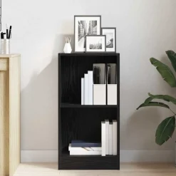 vidaXL Boekenkast 40x24x76 cm spaanplaat zwart eikenkleurig