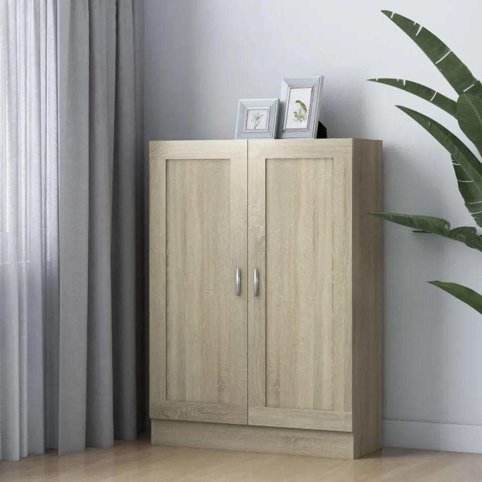 vidaXL Boekenkast 82,5x30,5x115 cm spaanplaat sonoma eikenkleurig