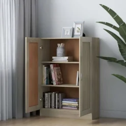 vidaXL Boekenkast 82,5x30,5x115 cm spaanplaat sonoma eikenkleurig