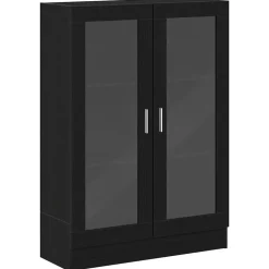 vidaXL Boekenkast 82,5x30,5x115 cm spaanplaat zwart eikenkleurig