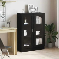 vidaXL Boekenkast 82,5x30,5x115 cm spaanplaat zwart eikenkleurig