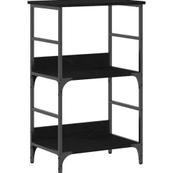 vidaXL Boekenkast Zwart Eiken 50 x 33 x 82 cm Bewerkt hout