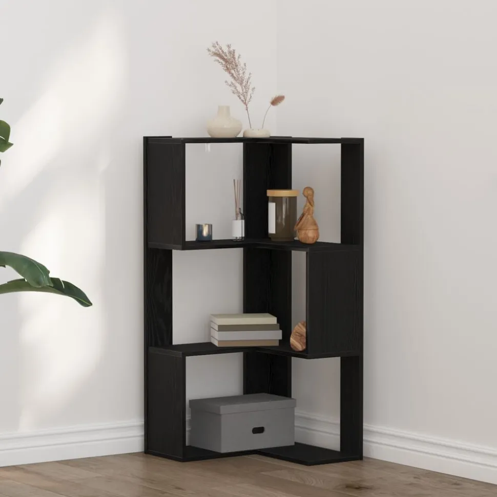 vidaXL Boekenkast Zwart Eiken 50 x 50 x 102 cm