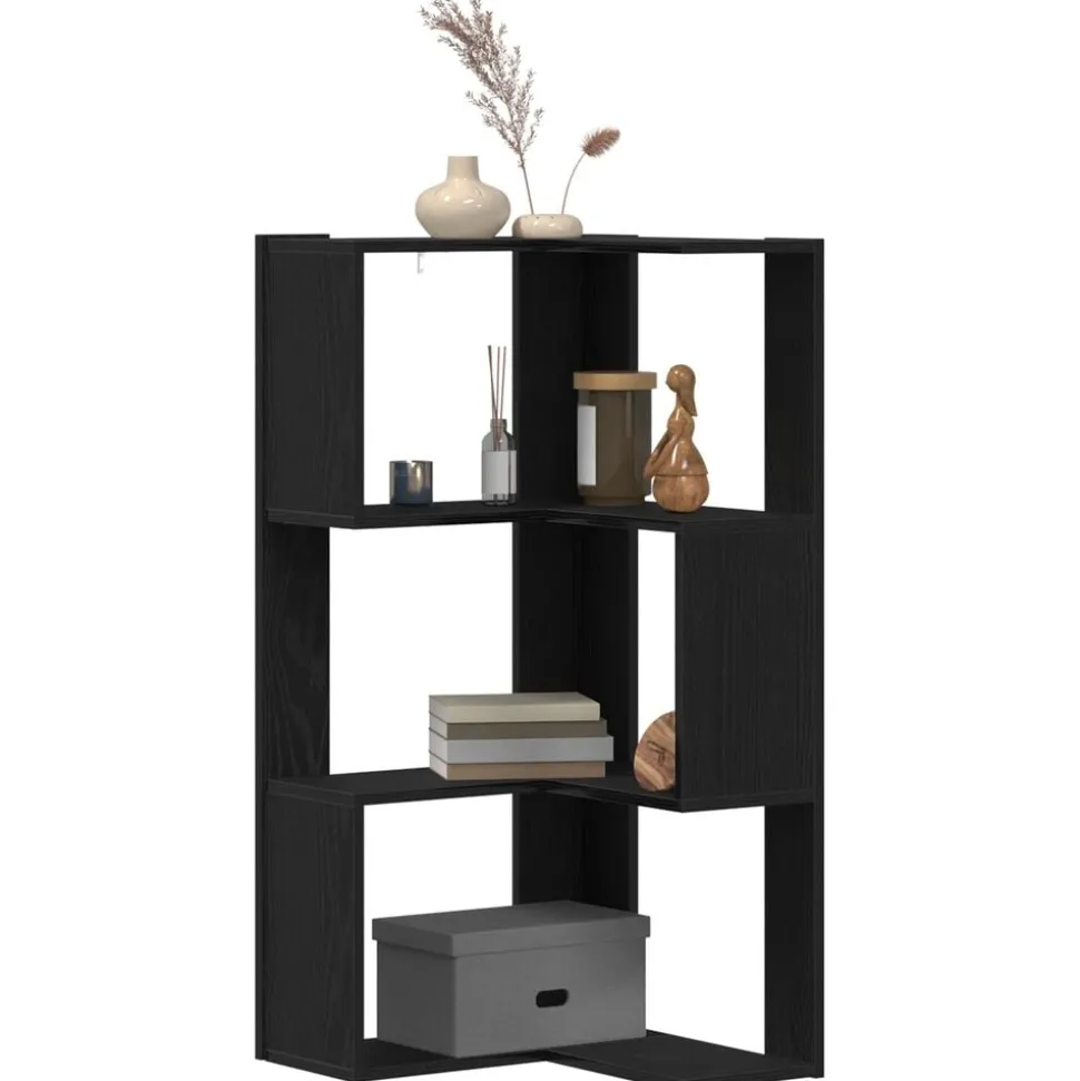 vidaXL Boekenkast Zwart Eiken 50 x 50 x 102 cm