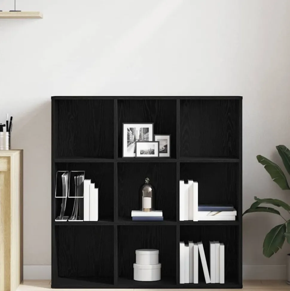 vidaXL Boekenkast Zwart Eiken 98x29x97,5 cm Engineered Wood