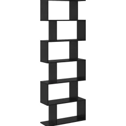 vidaXL Boekenkast Zwart Eiken 70 x 24 x 193,5 cm Bewerkt hout
