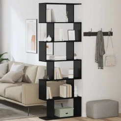 vidaXL Boekenkast Zwart Eiken 70 x 24 x 193,5 cm Bewerkt hout