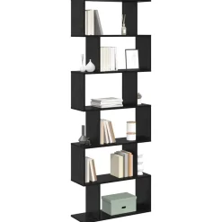 vidaXL Boekenkast Zwart Eiken 70 x 24 x 193,5 cm Bewerkt hout