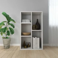 vidaXL Boekenkast/dressoir 50x25x80 cm bewerkt hout wit