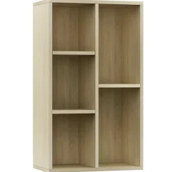 vidaXL Boekenkast/dressoir 50x25x80 cm bewerkt hout sonoma eikenkleur