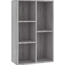 vidaXL Boekenkast/dressoir 50x25x80 cm bewerkt hout sonoma grijs