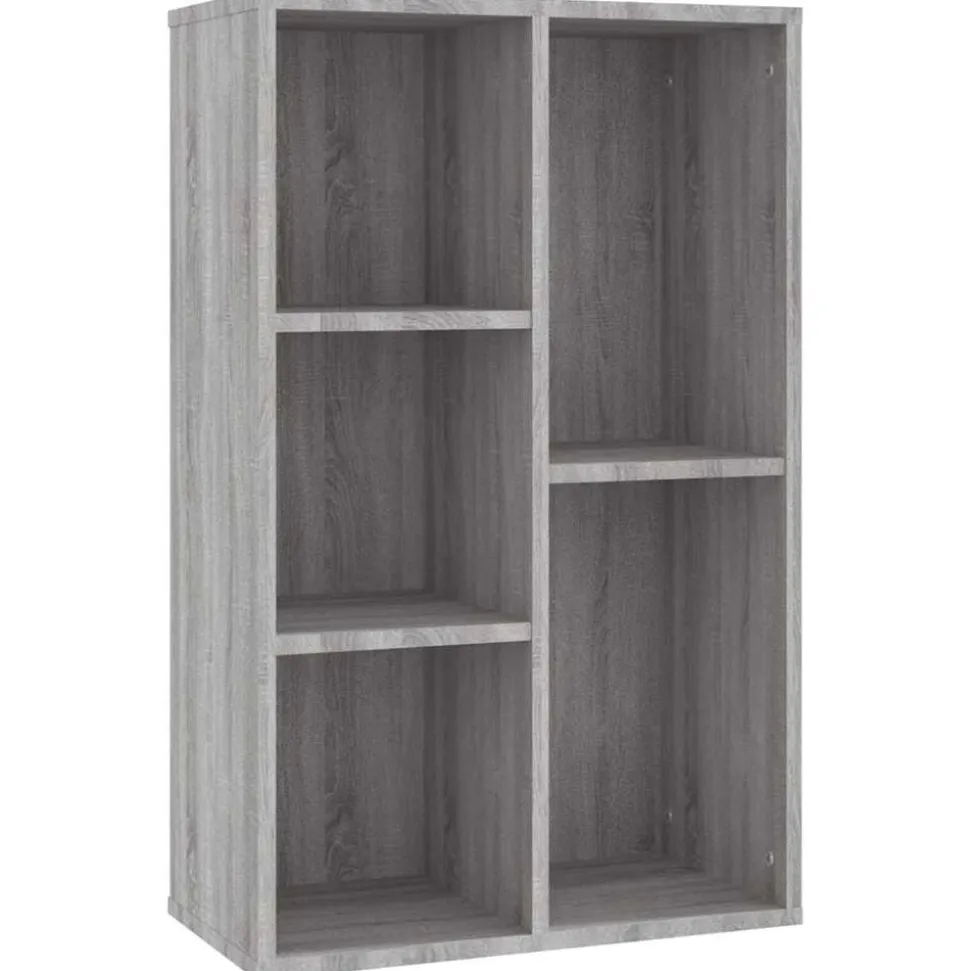 vidaXL Boekenkast/dressoir 50x25x80 cm bewerkt hout sonoma grijs