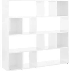 vidaXL Boekenkast/kamerscherm 105x24x102 cm hoogglans wit