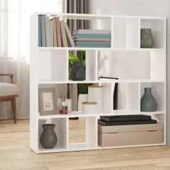vidaXL Boekenkast/kamerscherm 105x24x102 cm hoogglans wit