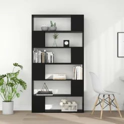 vidaXL Boekenkast/kamerscherm 100x24x188 cm zwart