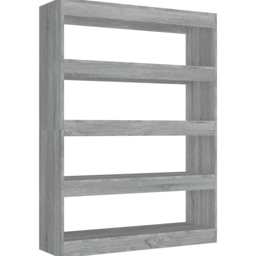 vidaXL Boekenkast/kamerscherm 100x30x135 cm grijs sonoma eikenkleurig