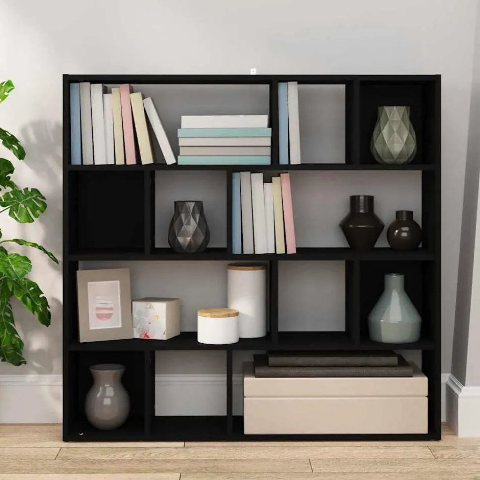 vidaXL Boekenkast/kamerscherm 105x24x102 cm zwart