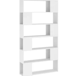 vidaXL Boekenkast/kamerscherm 100x24x188 cm wit