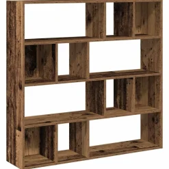 vidaXL Boekenkast/kamerscherm 105x24x102 cm oud houtkleurig