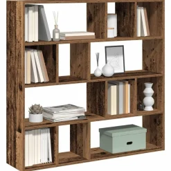 vidaXL Boekenkast/kamerscherm 105x24x102 cm oud houtkleurig