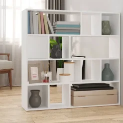 vidaXL Boekenkast/kamerscherm 105x24x102 cm wit