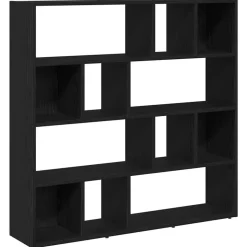 vidaXL Boekenkast/kamerverdeler zwart eiken 105x24x102 cm