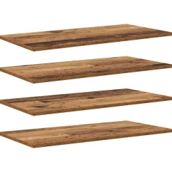 vidaXL Boekenplank Bord 4 pcs Bruin 80 x 40 x 1,5 cm Bewerkt hout