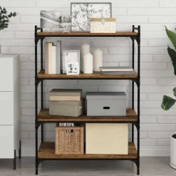 vidaXL Boekenplank Bord 4 pcs Bruin 80 x 40 x 1,5 cm Bewerkt hout