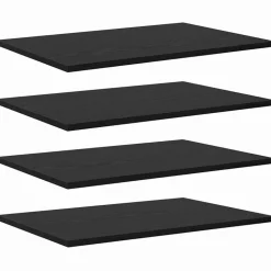 vidaXL Boekenplank Bord 4 pcs Zwart 60 x 40 x 1,5 cm Bewerkt hout