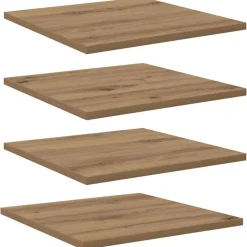 vidaXL Boekenplank Bord 4 pcs Bruin 40 x 40 x 1,5 cm Bewerkt hout