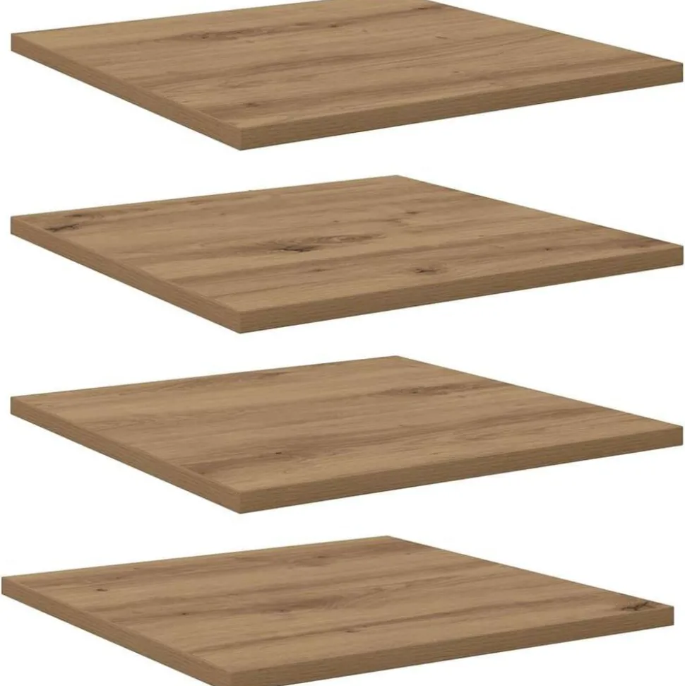 vidaXL Boekenplank Bord 4 pcs Bruin 40 x 40 x 1,5 cm Bewerkt hout