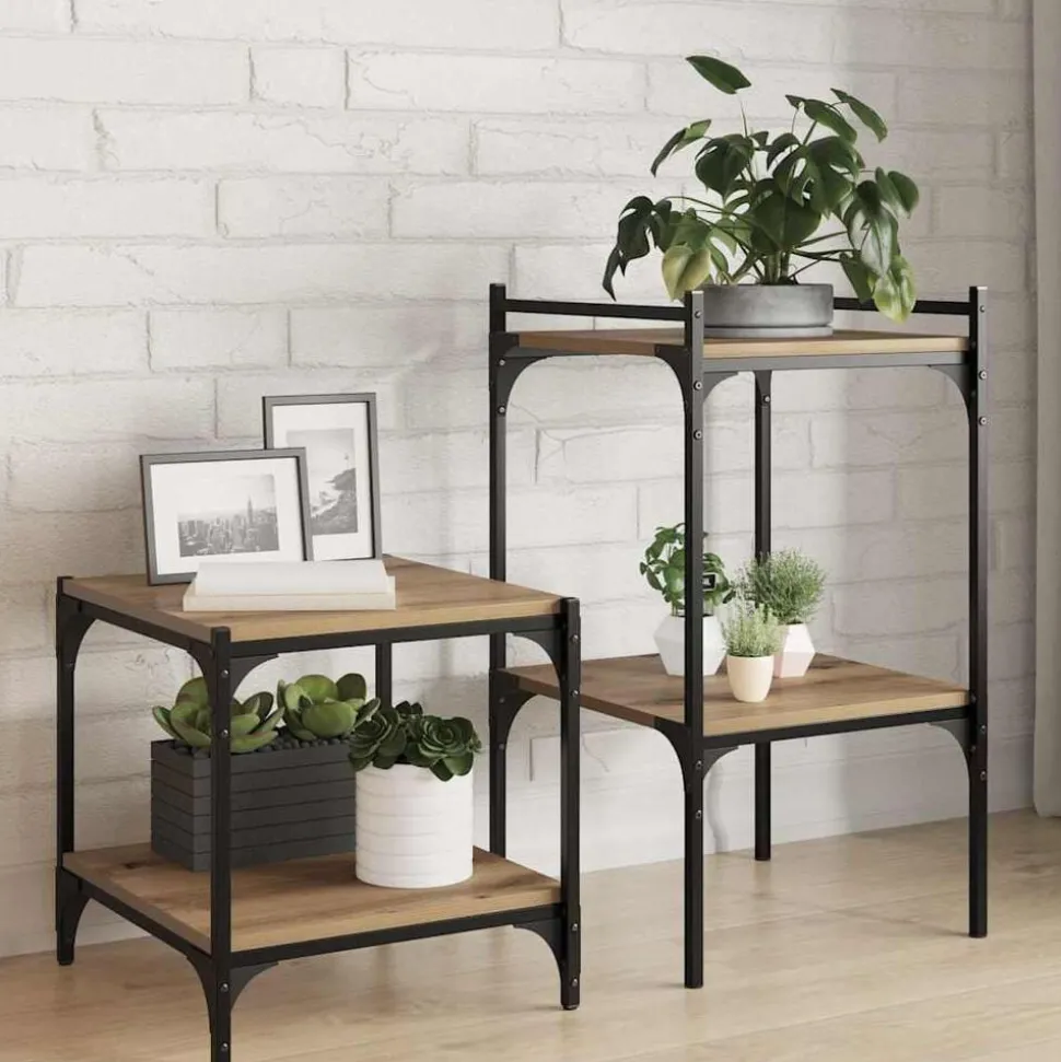 vidaXL Boekenplank Bord 4 pcs Bruin 40 x 40 x 1,5 cm Bewerkt hout