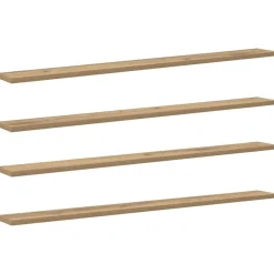 vidaXL Boekenplank Bord 4 pcs Bruin 100 x 10 x 1,5 cm Bewerkt hout