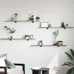 vidaXL Boekenplank Bord 4 pcs Bruin 100 x 10 x 1,5 cm Bewerkt hout