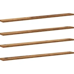 vidaXL Boekenplank Bord 4 pcs Bruin 100 x 10 x 1,5 cm Bewerkt hout