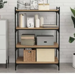 vidaXL Boekenplank Bord 4 pcs Bruin 80 x 40 x 1,5 cm Bewerkt hout