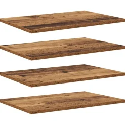 vidaXL Boekenplank Bord 4 pcs Bruin 60 x 40 x 1,5 cm Bewerkt hout