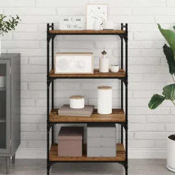 vidaXL Boekenplank Bord 4 pcs Bruin 60 x 40 x 1,5 cm Bewerkt hout