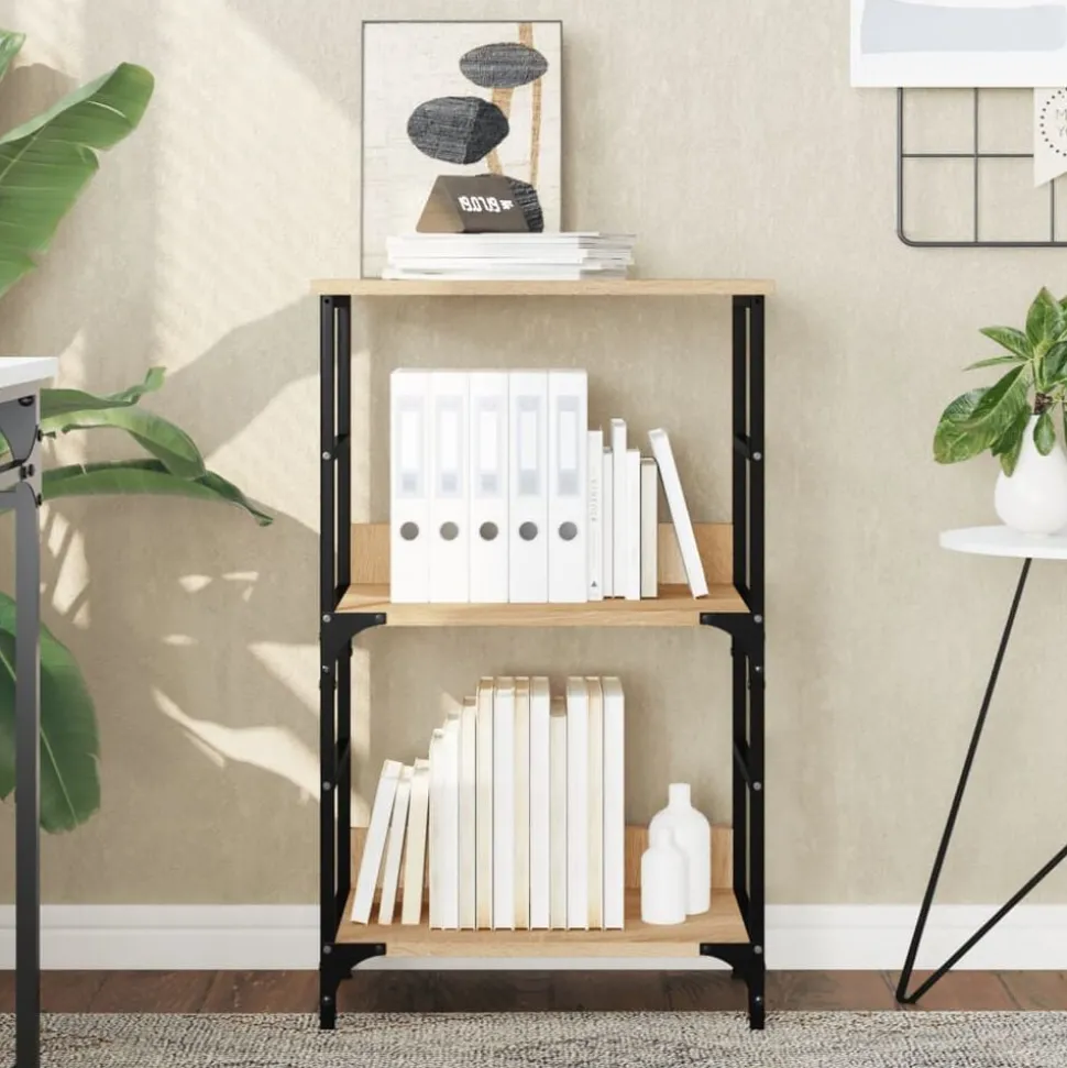 vidaXL Boekenrek 50x33x82 cm bewerkt hout sonoma eikenkleurig