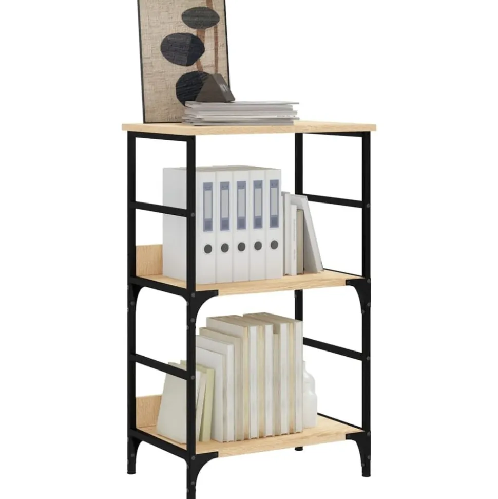 vidaXL Boekenrek 50x33x82 cm bewerkt hout sonoma eikenkleurig