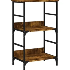 vidaXL Boekenrek 50x33x82 cm bewerkt hout gerookt eikenkleurig