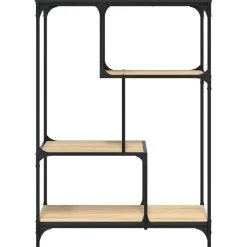 vidaXL Boekenrek 81x36x115 cm bewerkt hout en staal sonoma eikenkleur