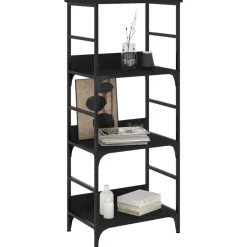 vidaXL Boekenrek 50x33x117,5 cm bewerkt hout zwart