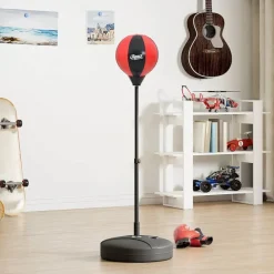 vidaXL Boksballenset met handschoenen en pomp verstelbaar 81-122 cm